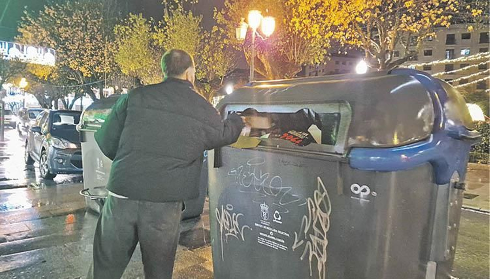 Contenedor de la basura en Redondela
