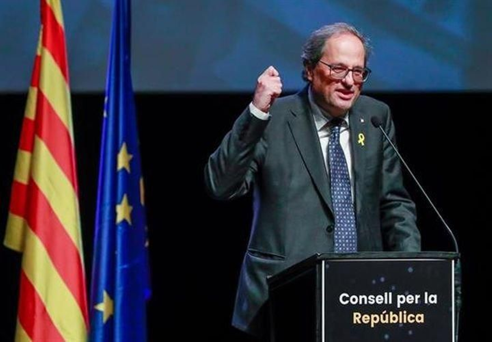 Quim Torra, este sábado en Bruselas.
