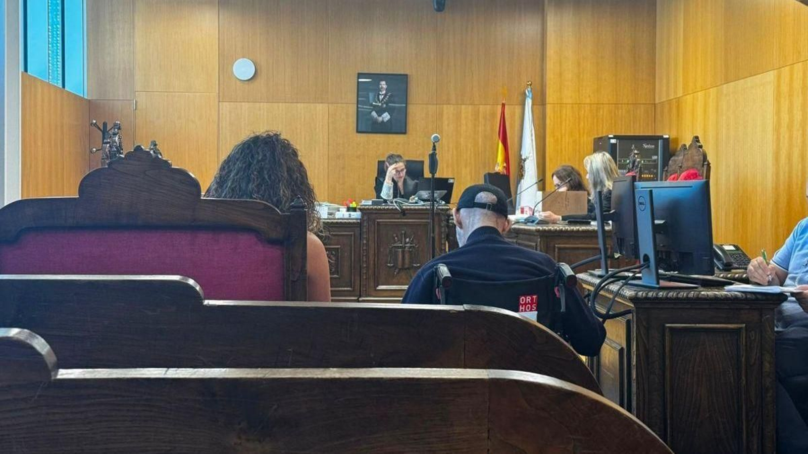 El inculpado, este lunes en la vista preliminar.