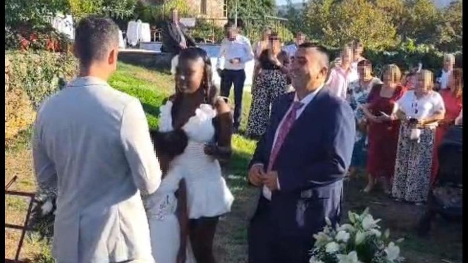 Enlace de la pareja el pasado sábado en Gomesende.
