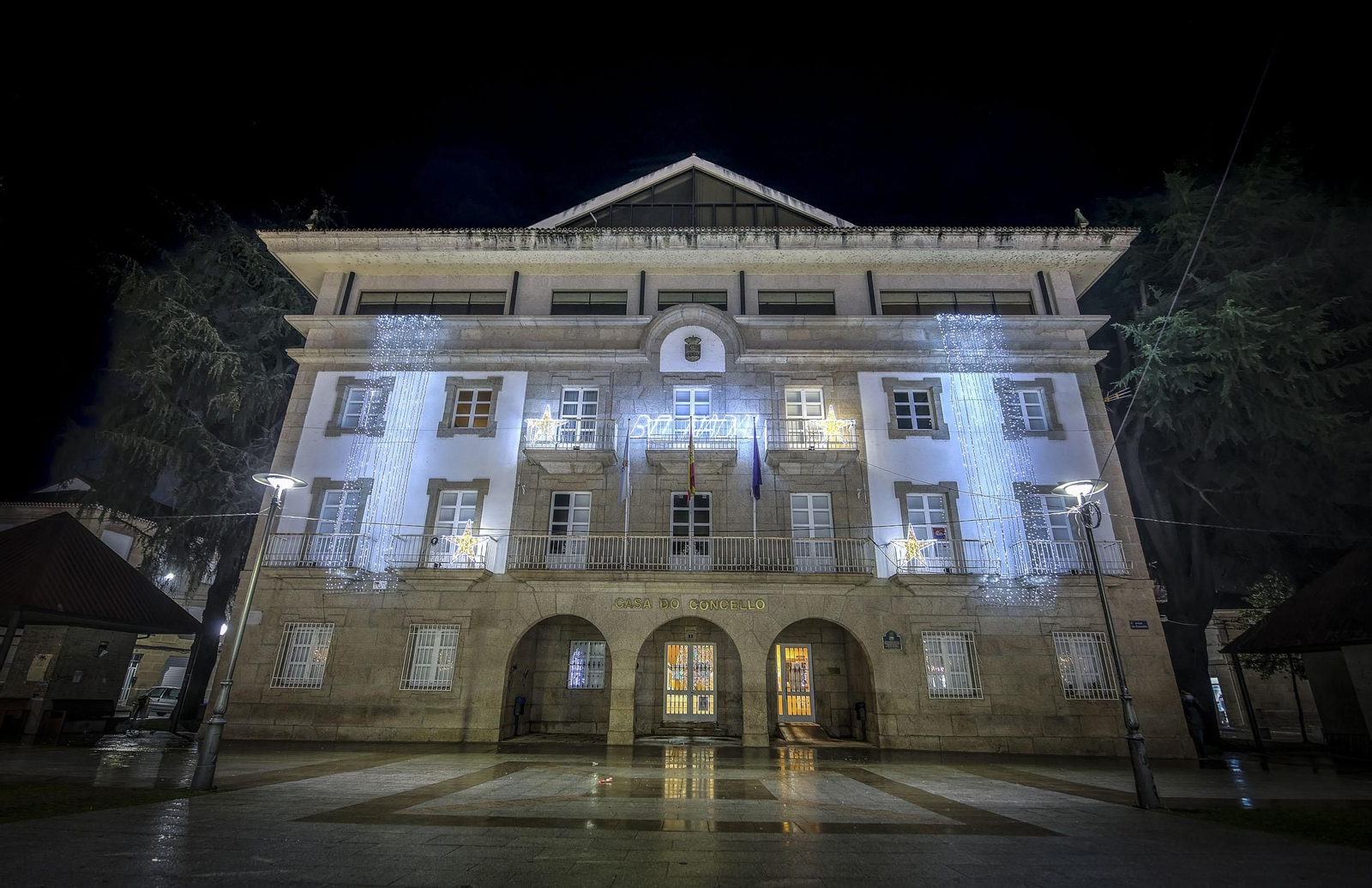 Luces navideñas en Verín.