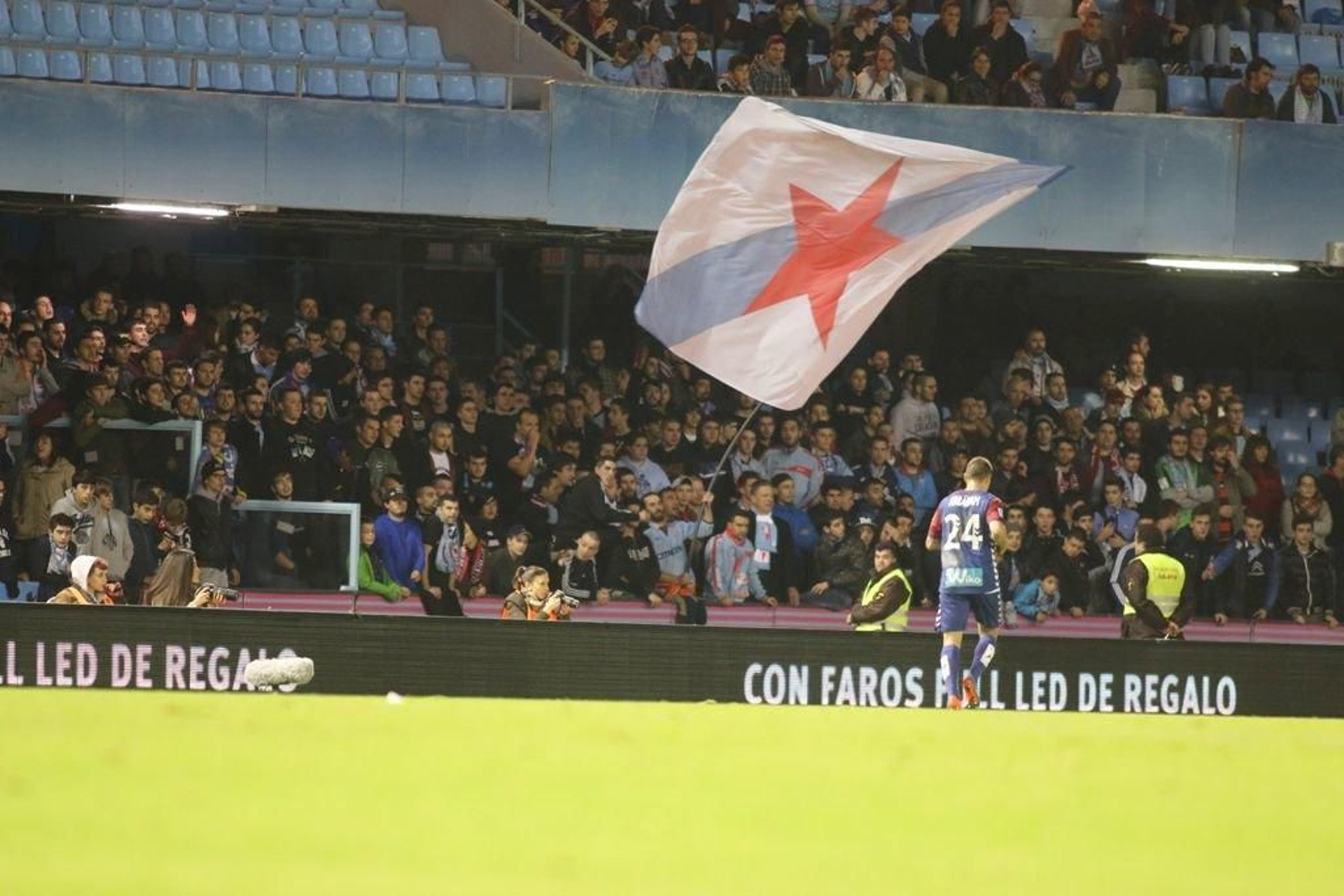 Aficionados del Celta, durante el último partido contra el Eibar.