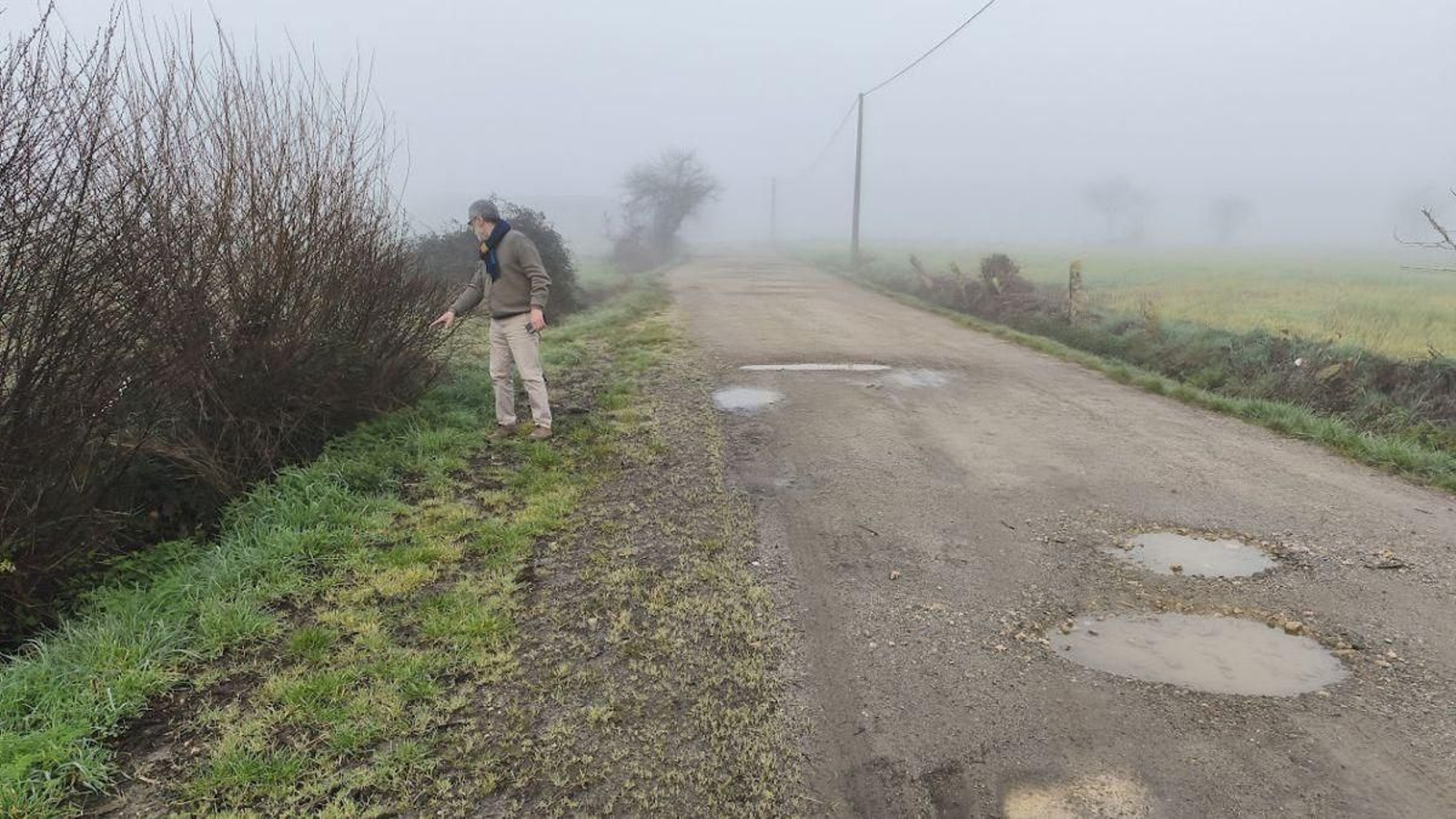 Los daños en las pistas del concello de Vilar de Barrio.