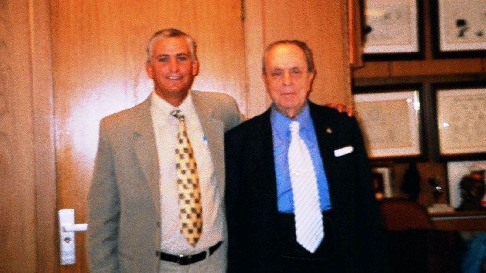 Miguel Ángel Alvelo en el despacho con Manuel Fraga