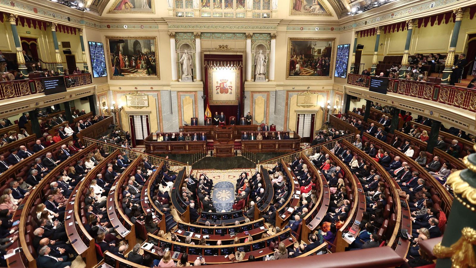Hemiciclo durante el acto institucional "Nuestra constitución más longeva", en el Congreso de los Diputados.