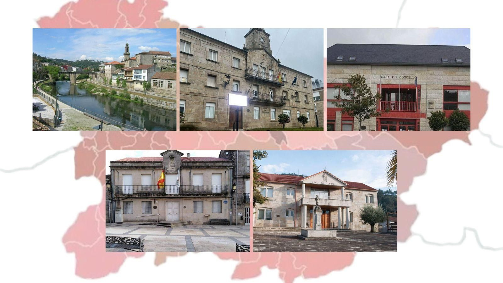 Ribadavia, Trives, Cea, A Mezquita y A Arnoia.