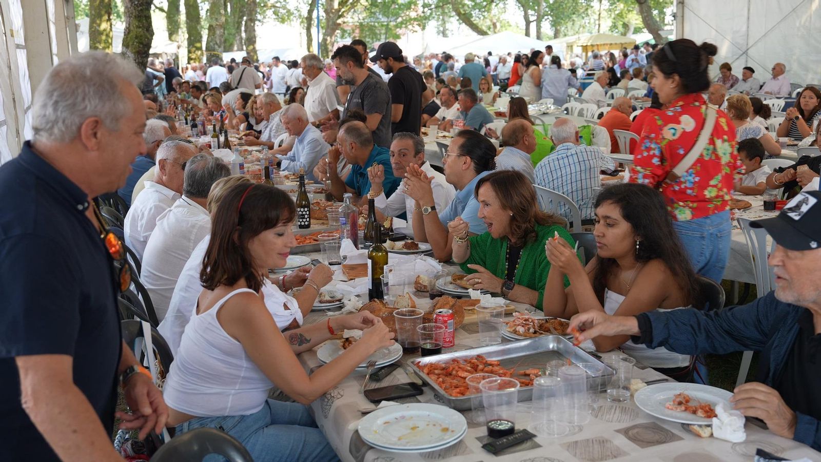 Carpa donde las familias pudieron disfrutar de la fiesta