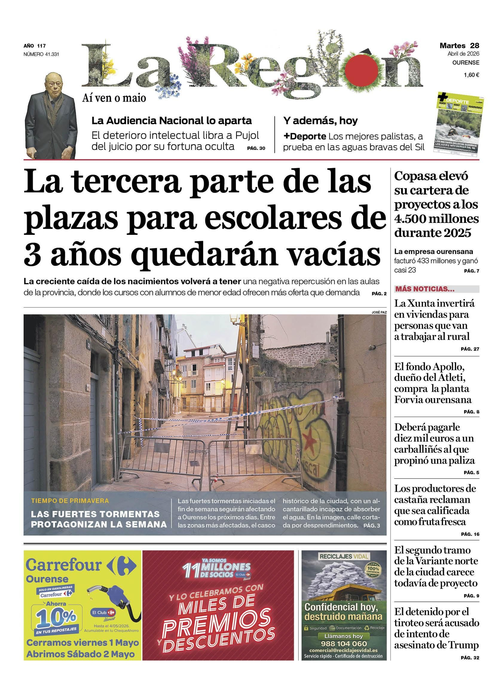 La portada de hoy.