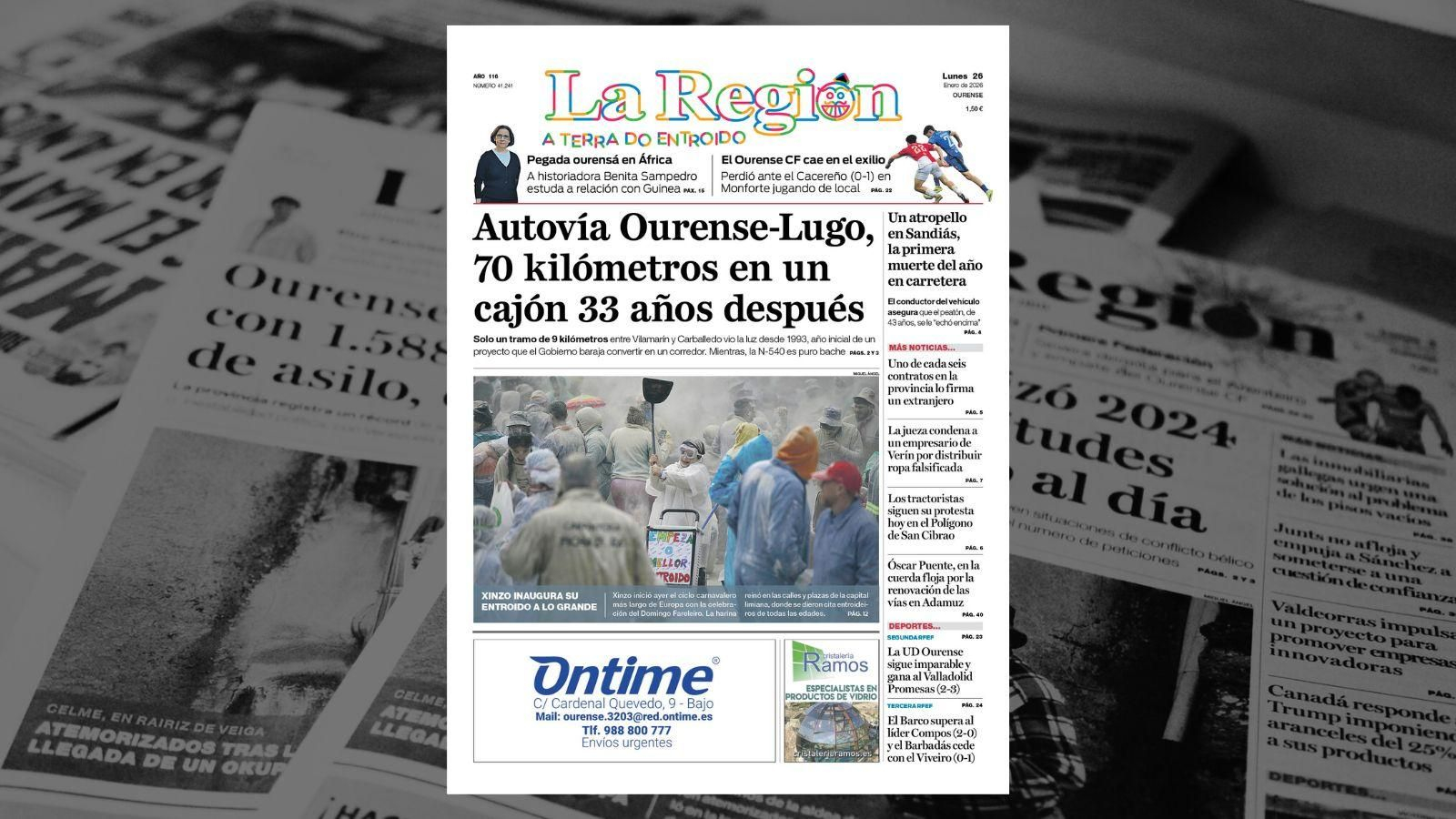 La portada de La Región