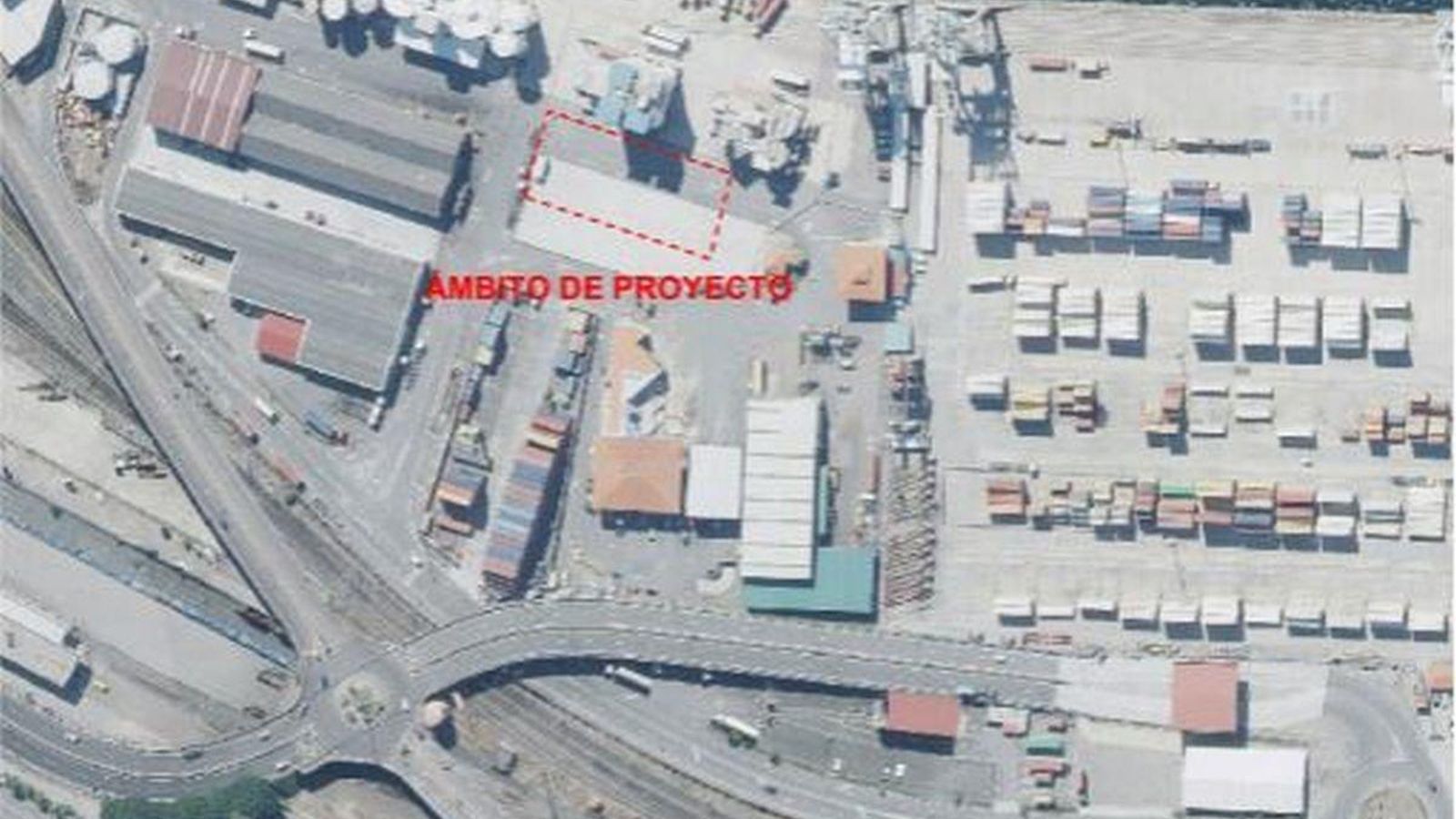 La ubicación del nuevo control de contenedores, a la entrada de la terminal de Guixar.