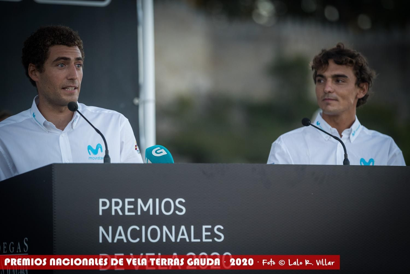 Jordi Xammar (d) y Nicolás Rodríguez, el pasado sábado en la gala de los Premios Nacionales de Vela.