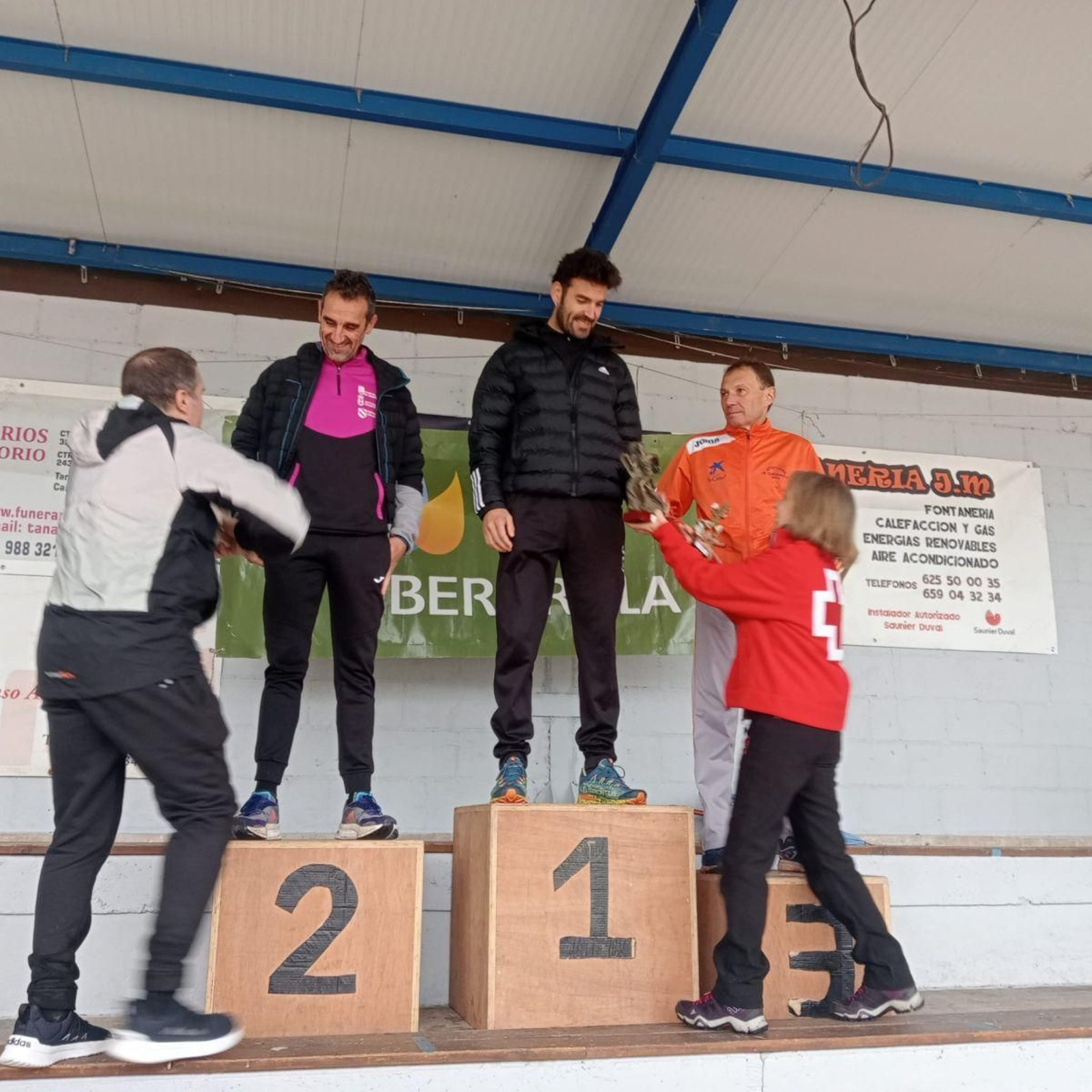 Podio Masculino en la prueba