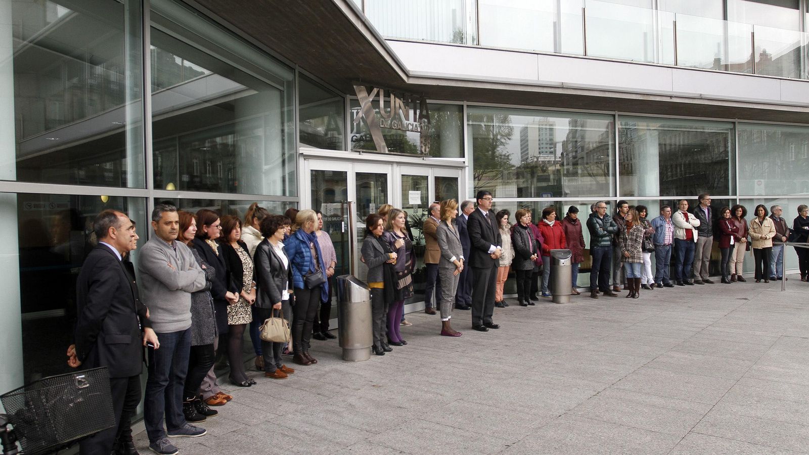 Representantes y trabajadores de la Xunta de Galicia, en Vigo