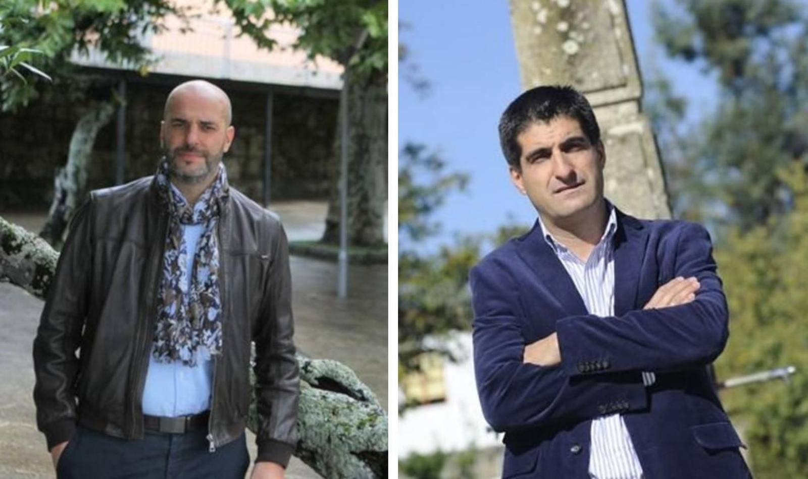 José Antonio Armada (izq), alcalde de Bande, y Gabriel Alén (dcha), alcalde de Cenlle.