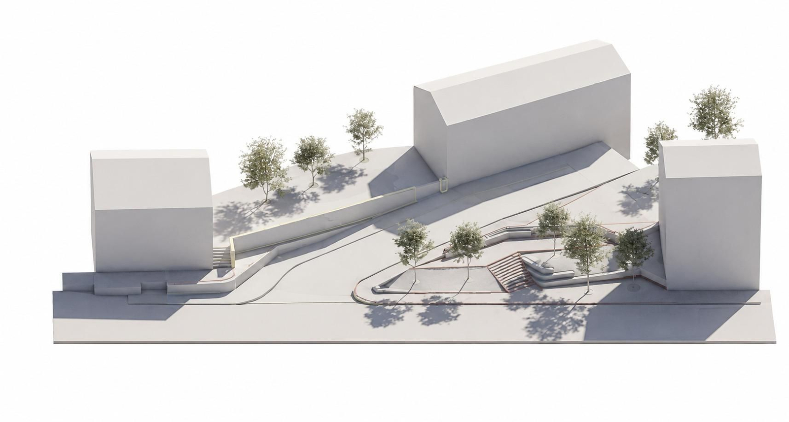 Imagen renderizada representativa de las obras de mejora del acceso al Mercado do Xurés.