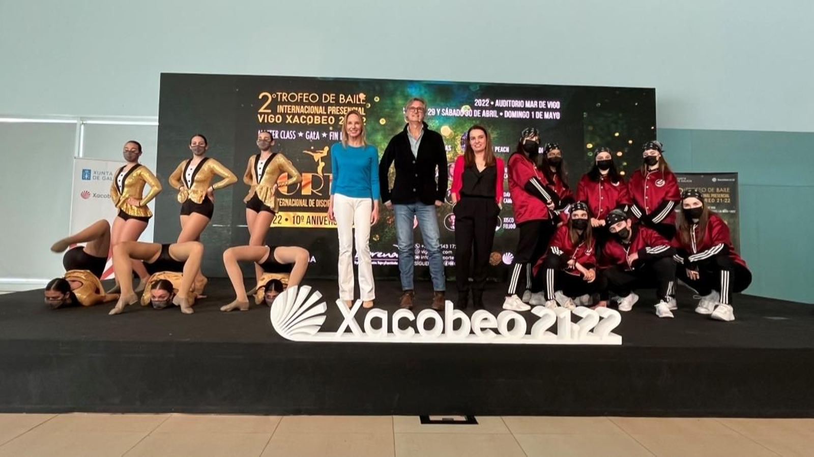 Marta Fernández-Tapias, 'Poty' y Lorena López, ayer.