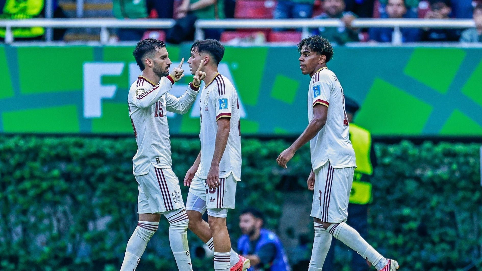 España en el partido contra Uruguay.