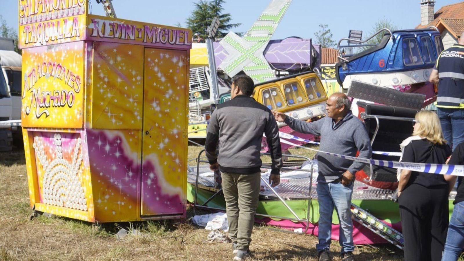 Inspección al "saltamontes", el día posterior al accidente.