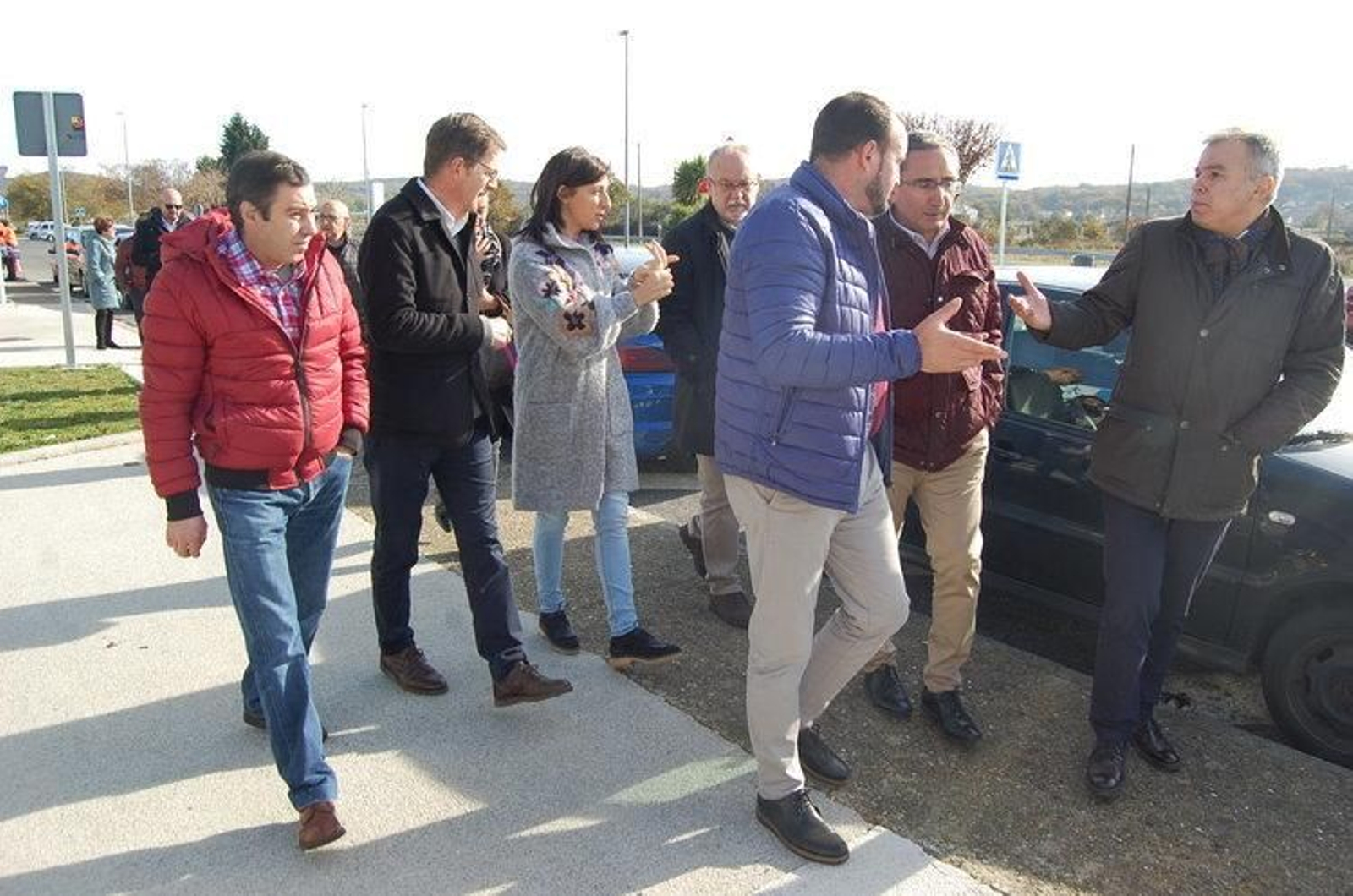 A conselleira de Medio Ambiente, Ángeles Vázquez, acompañada por Manuel Cabas e Carlos Gómez.