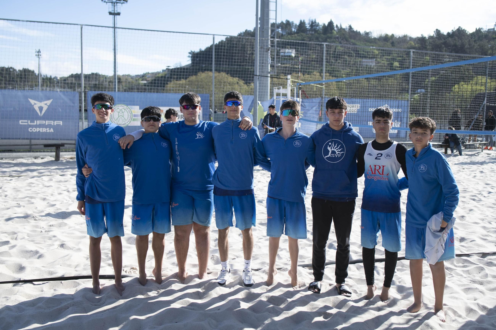 Galería | La cantera sub 19 del voley playa gallego disfruta en Ourense