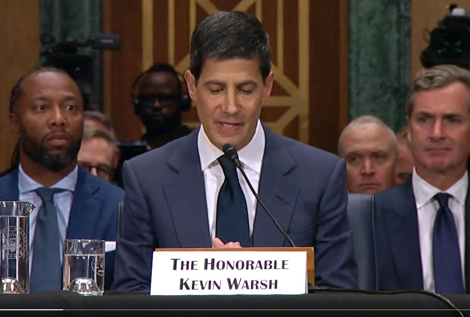 Kevin Warsh durante su comparecencia en el Senado