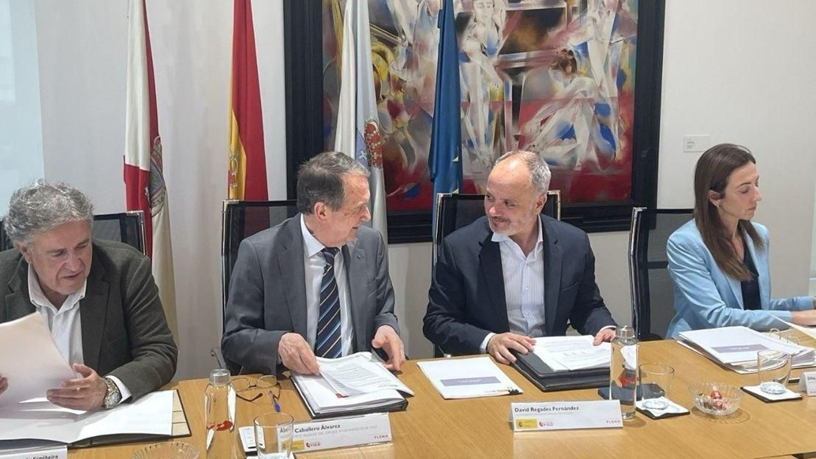 Abel Caballero y Regades durante la sesión plenaria de Zona Franca.