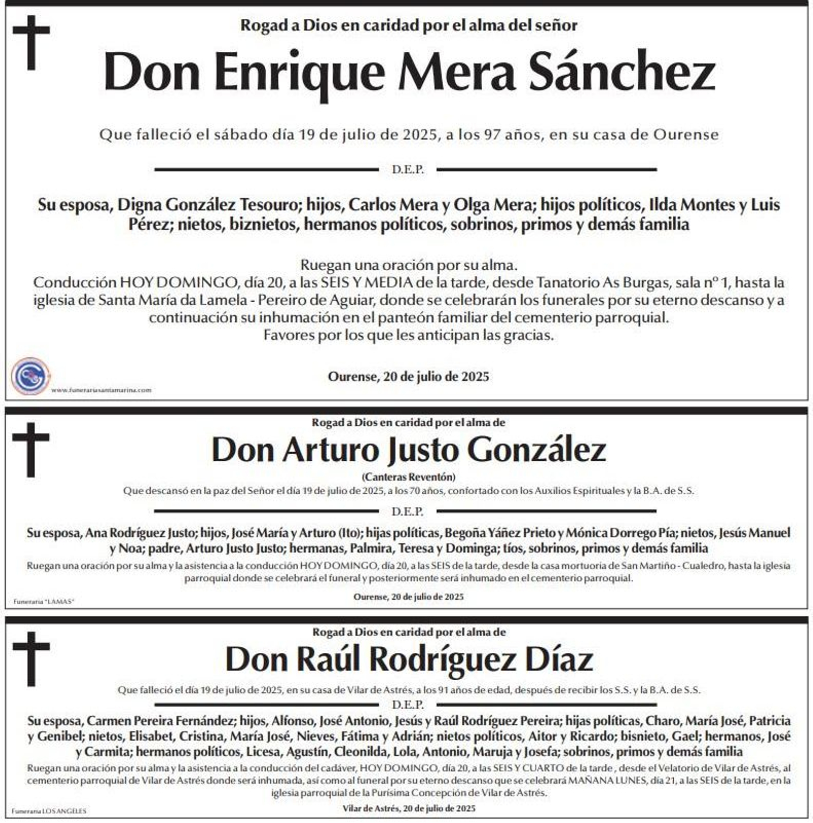 Las despedidas de este domingo / La Región