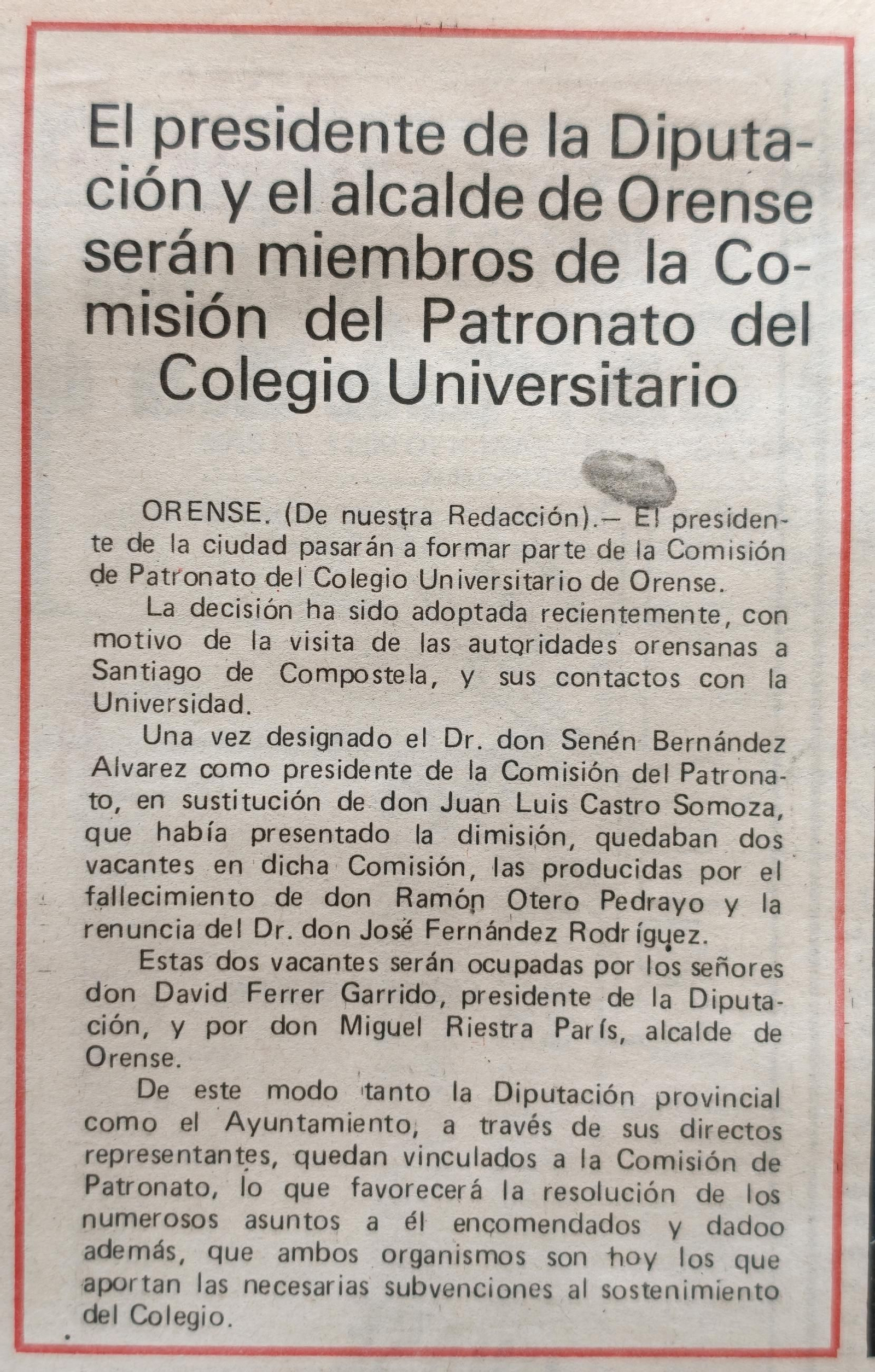 Titulares de La Región del 16 de octubre de 1976