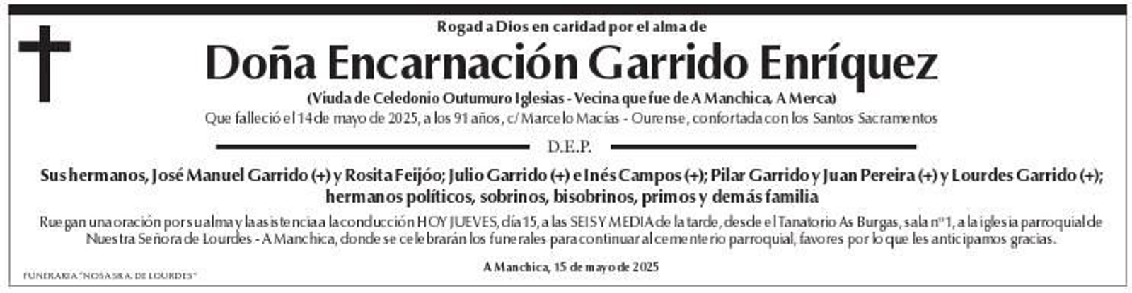 Las esquelas de este jueves.