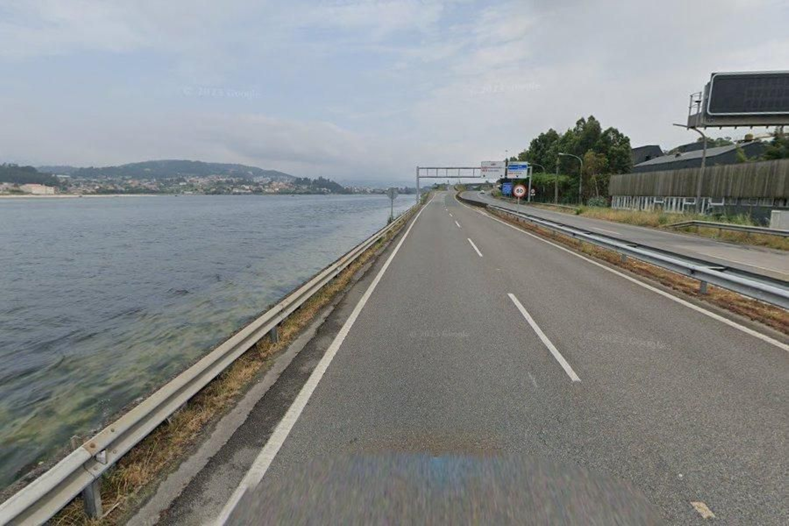 La autovía entre Pontevedra y Marín.