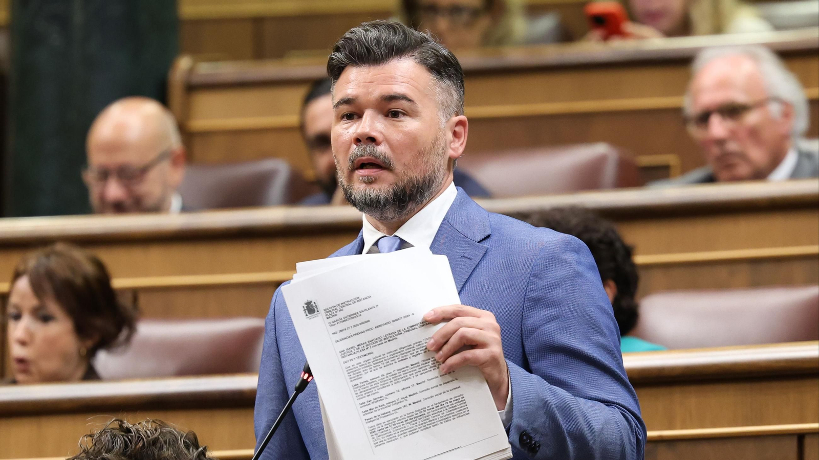 Gabriel Rufián, en la sesión de control al Gobierno.