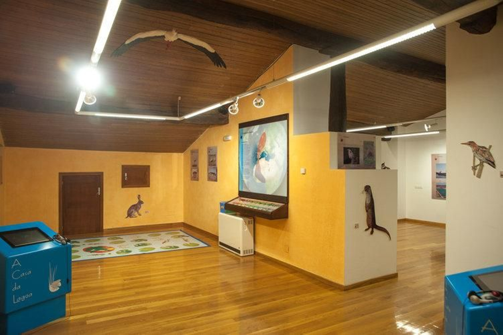 La planta superior de la Casa da Lagoa, con contenido multimedia, está dirigida al público infantil.