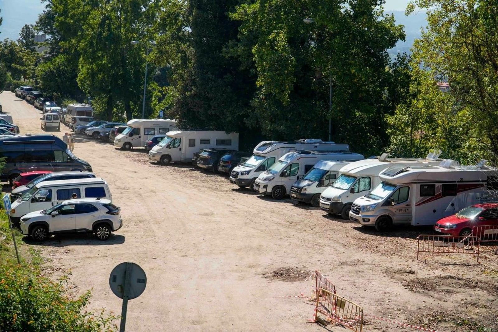 Imagen de ayer en la explanda de O Castro, muy cerca del parque.