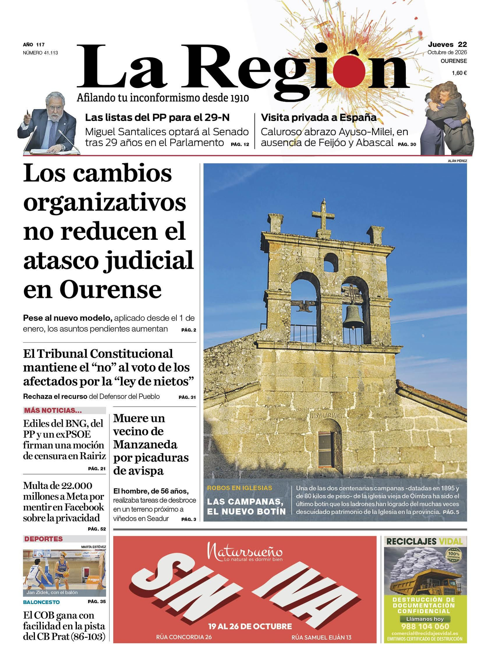 La portada del jueves