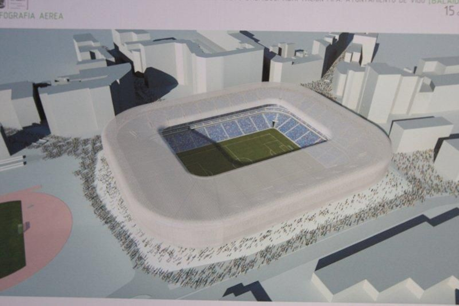 Santi Domínguez recuperó en 2009 un proyecto similar al presentado en 2006 por Corina Porro para reformar el estadio por 70-100 millones de euros. Domínguez lo fijó en 123 millones.