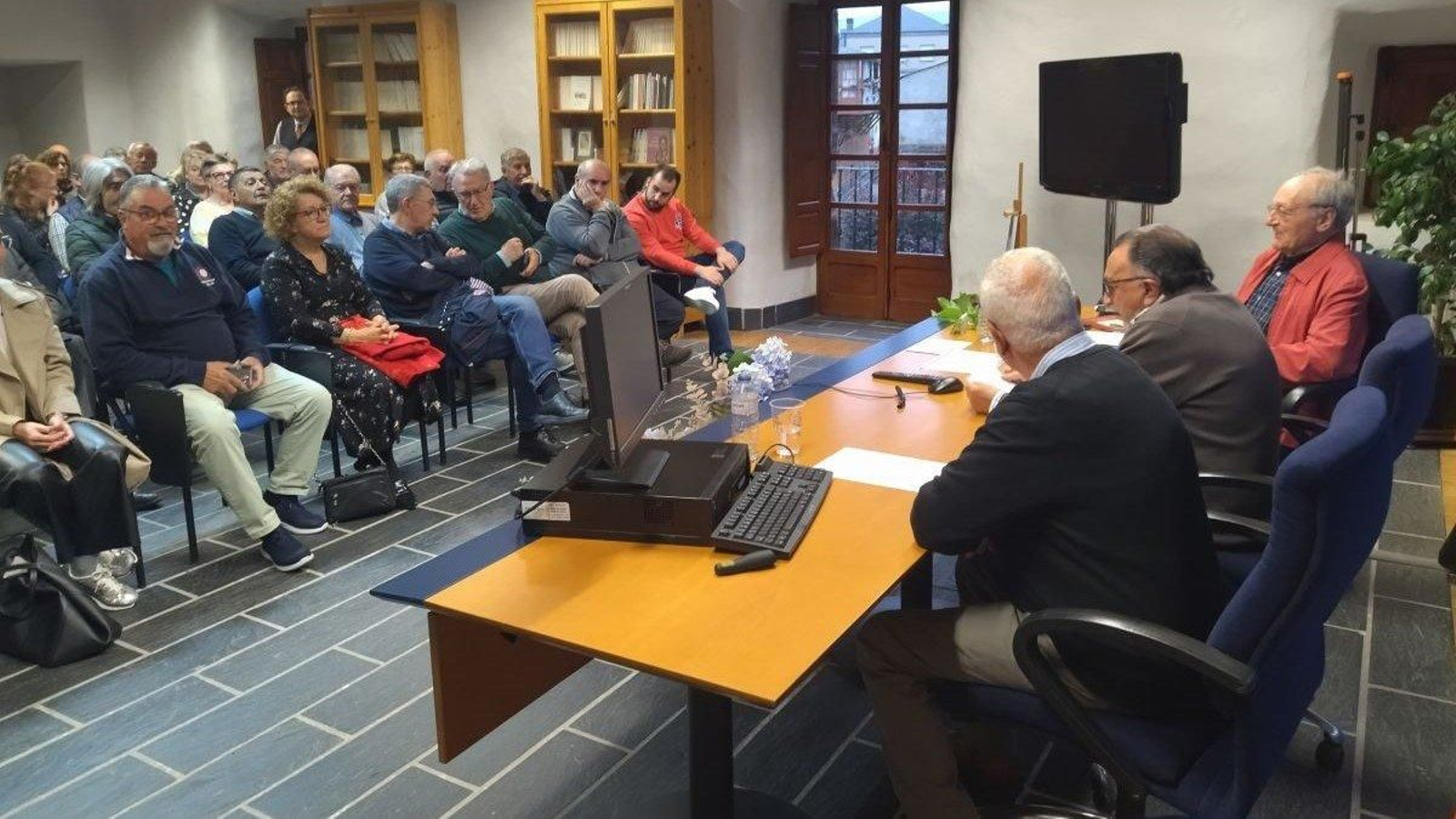 Un momento del acto de la Casa Grande de Viloira.