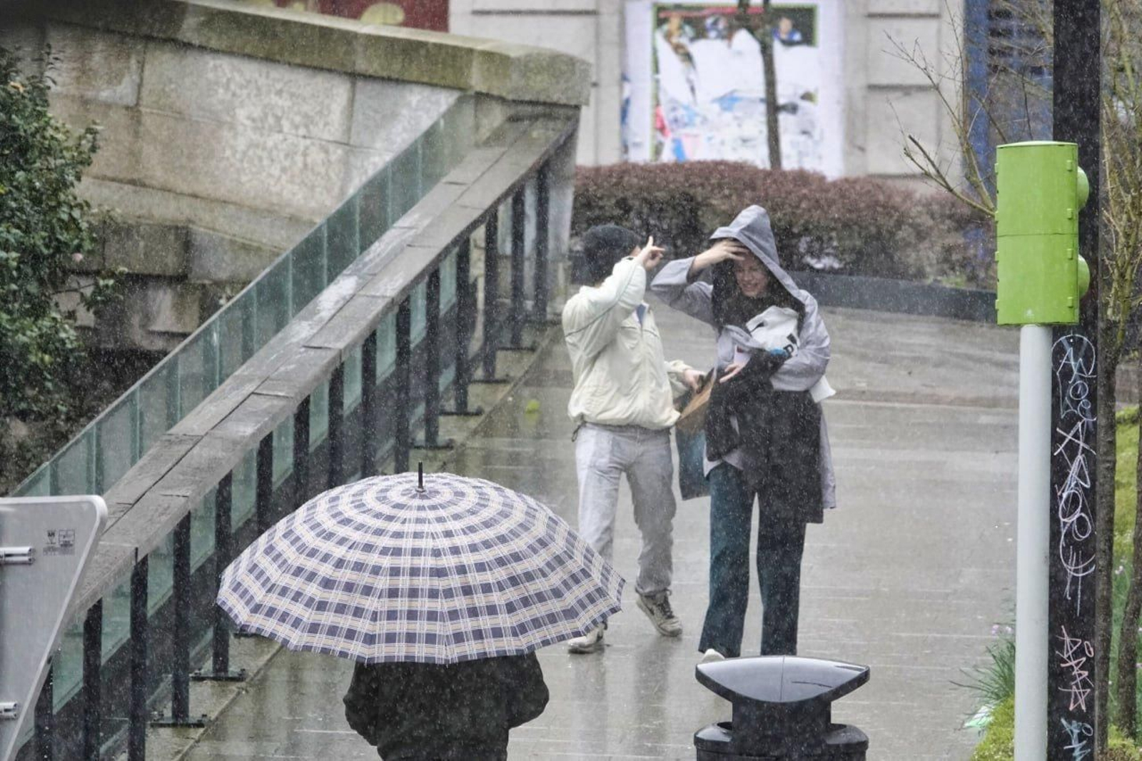 Lluvia intensa en Vigo. // Vicente Alonso