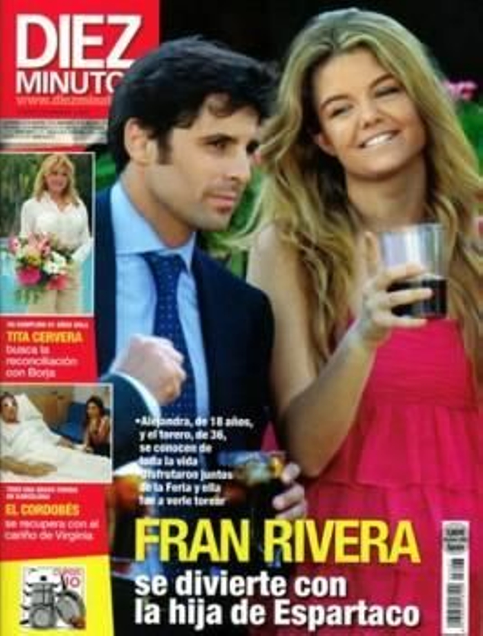 Fran Rivera y Alejandra, en la portada de la revista 'Diez Minutos'.