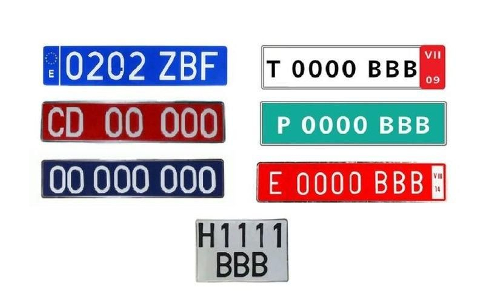 Además de la reciente placa azul para taxis y VTC existen otras que raramente se ven por las carreteras