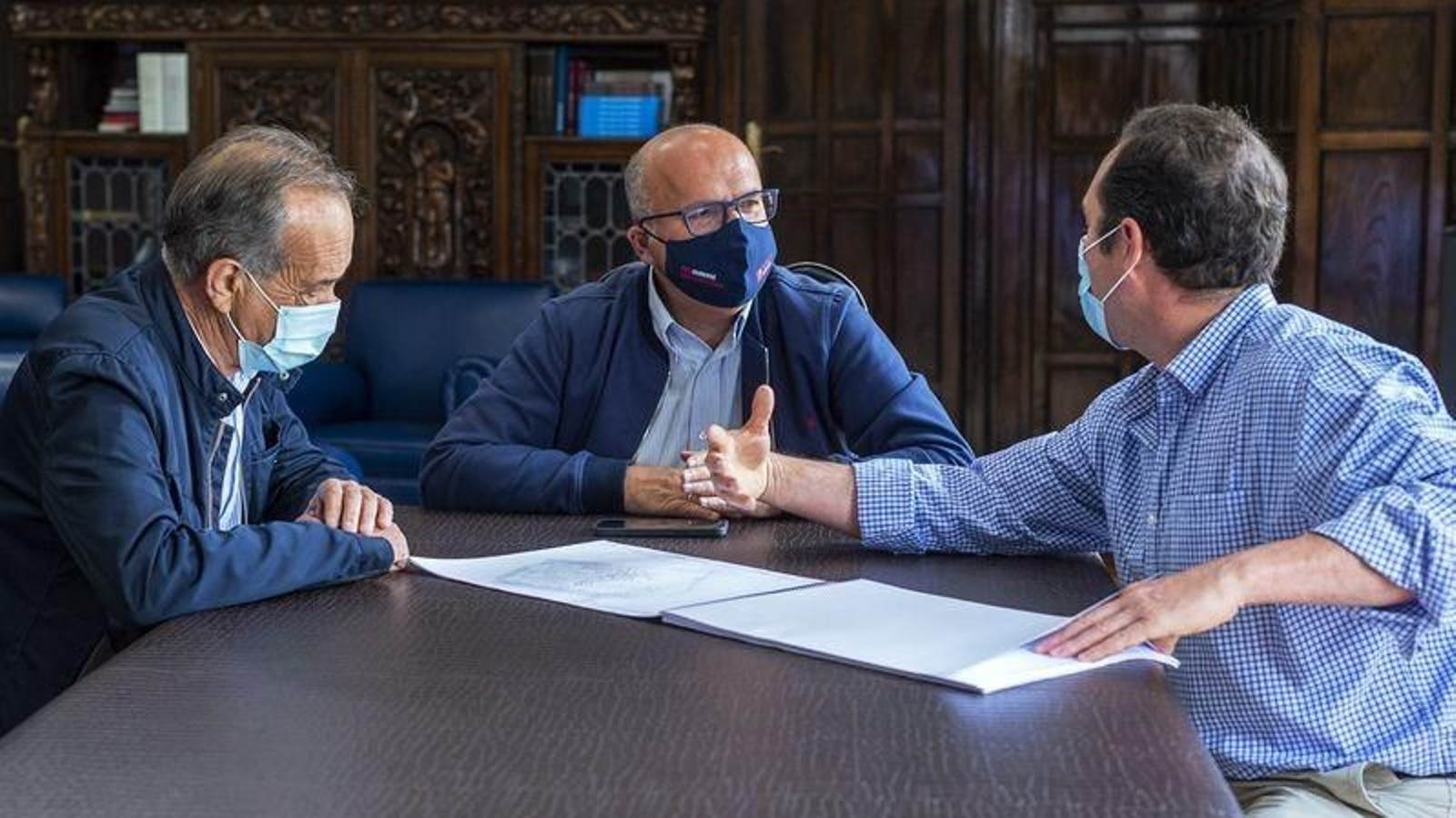 Francisco Fumega, Manuel Baltar y José Figuera.