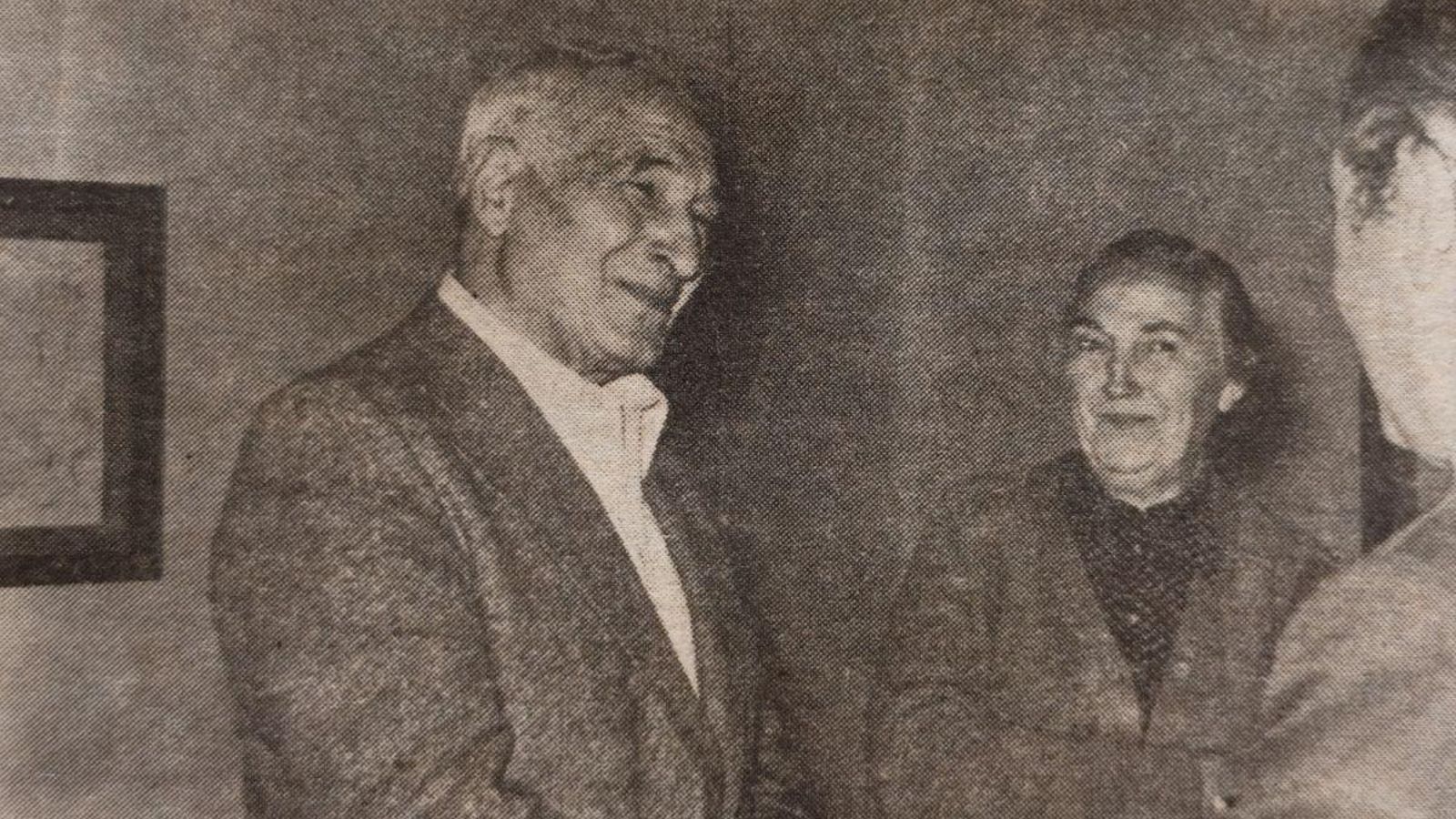 Colmeiro con su esposa Emilia en Orense.