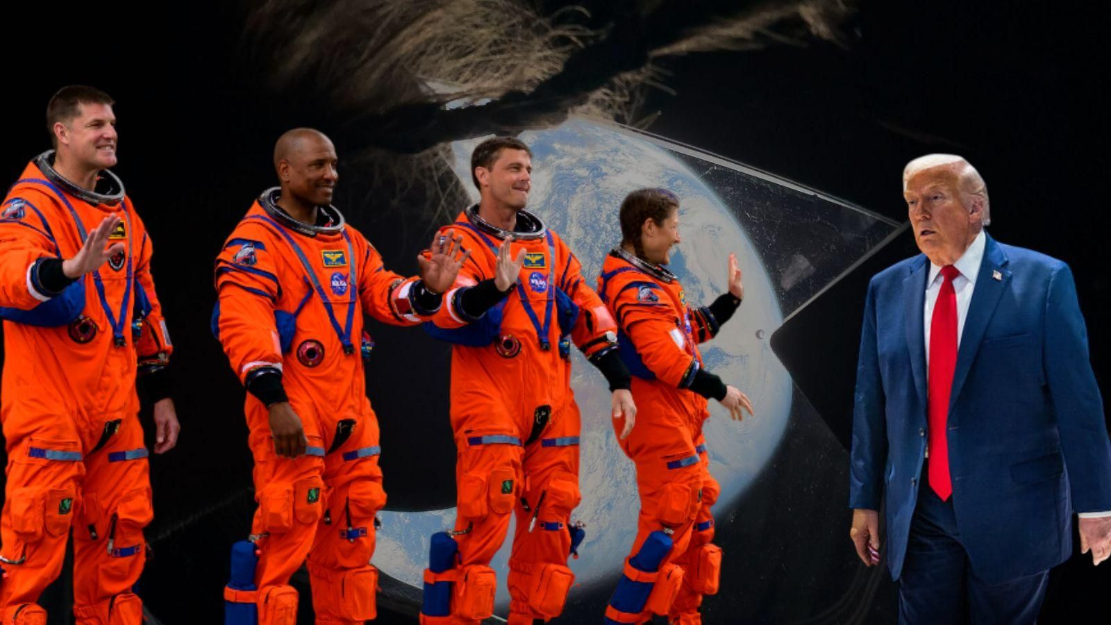 Donald Trump se comunica con la tripulación de Artemis II