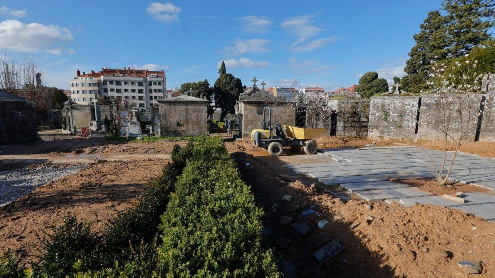 Avanzan las obras del espacio ecológico en Pereiró para enterramiento de cenizas