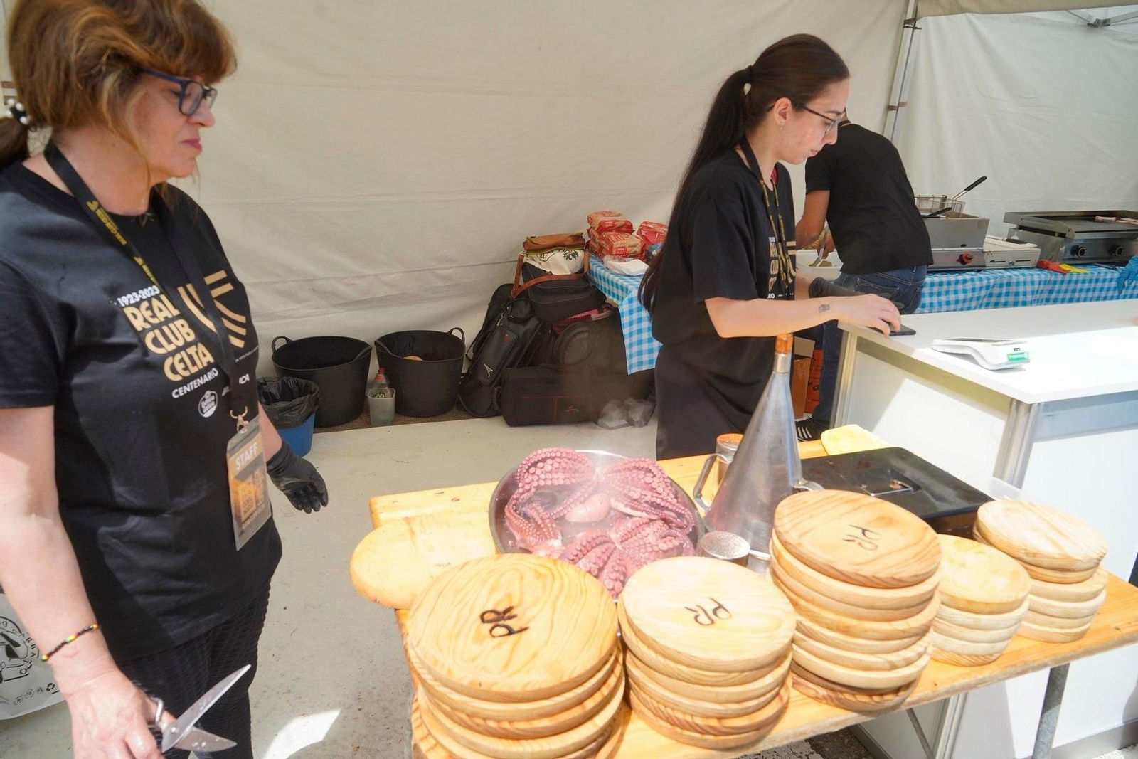 El pulpo no faltó en la fiesta.