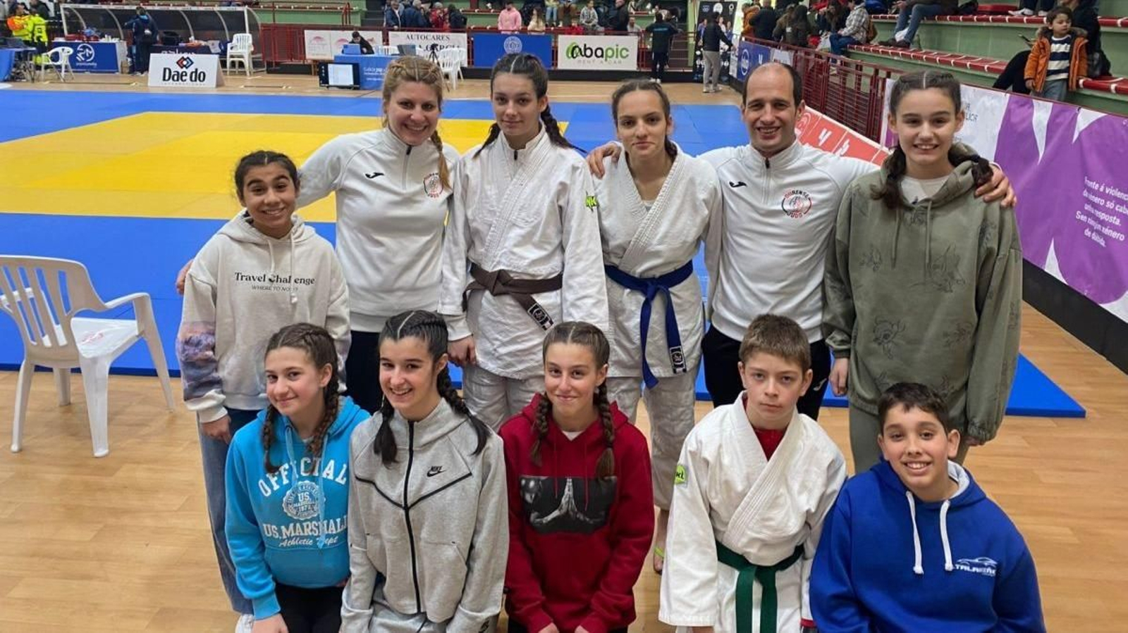 La representación ourensana en A Estrada (Foto: Ourense Judo Club).