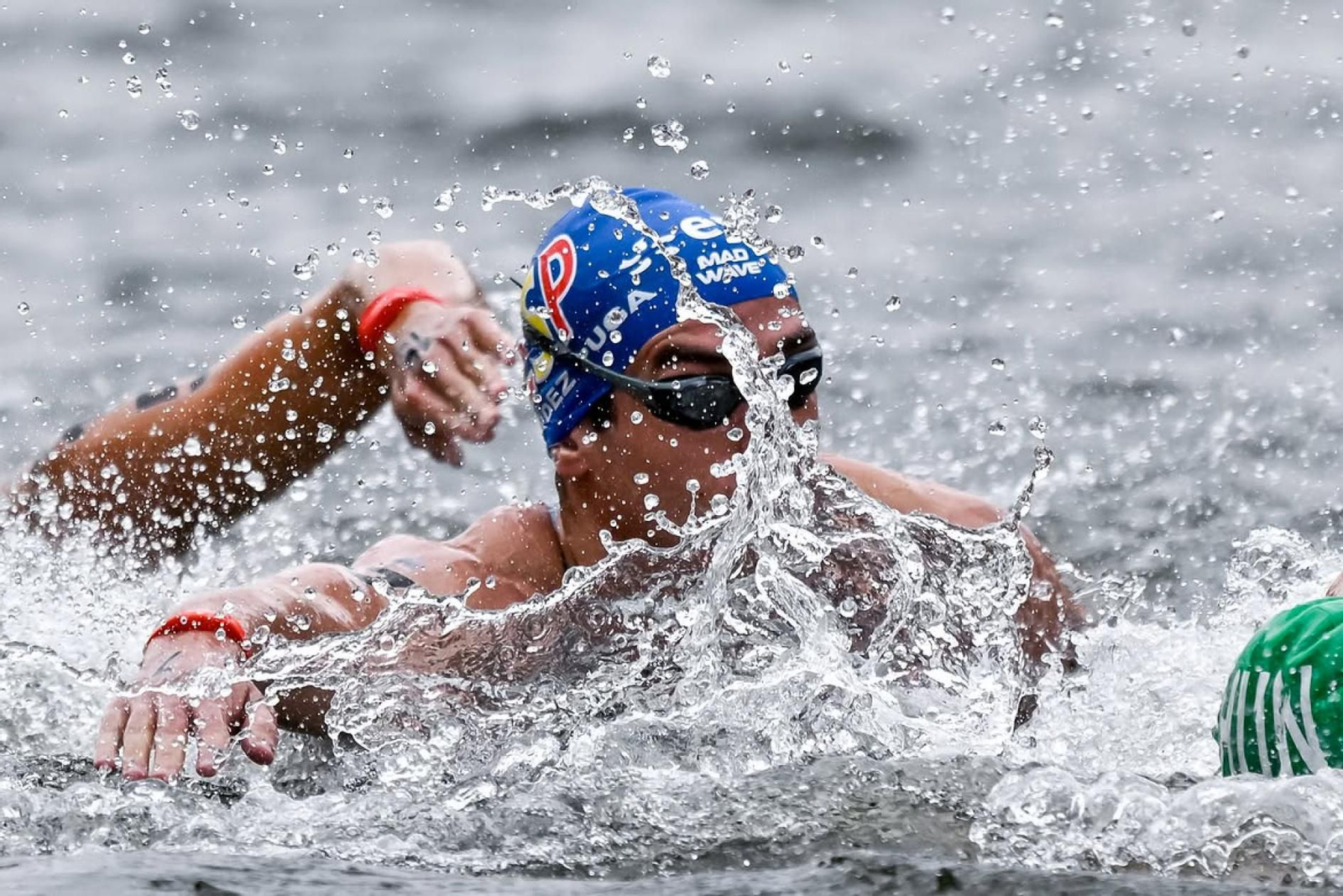 El vigués Mario Méndez, en el Europeo de aguas abiertas.