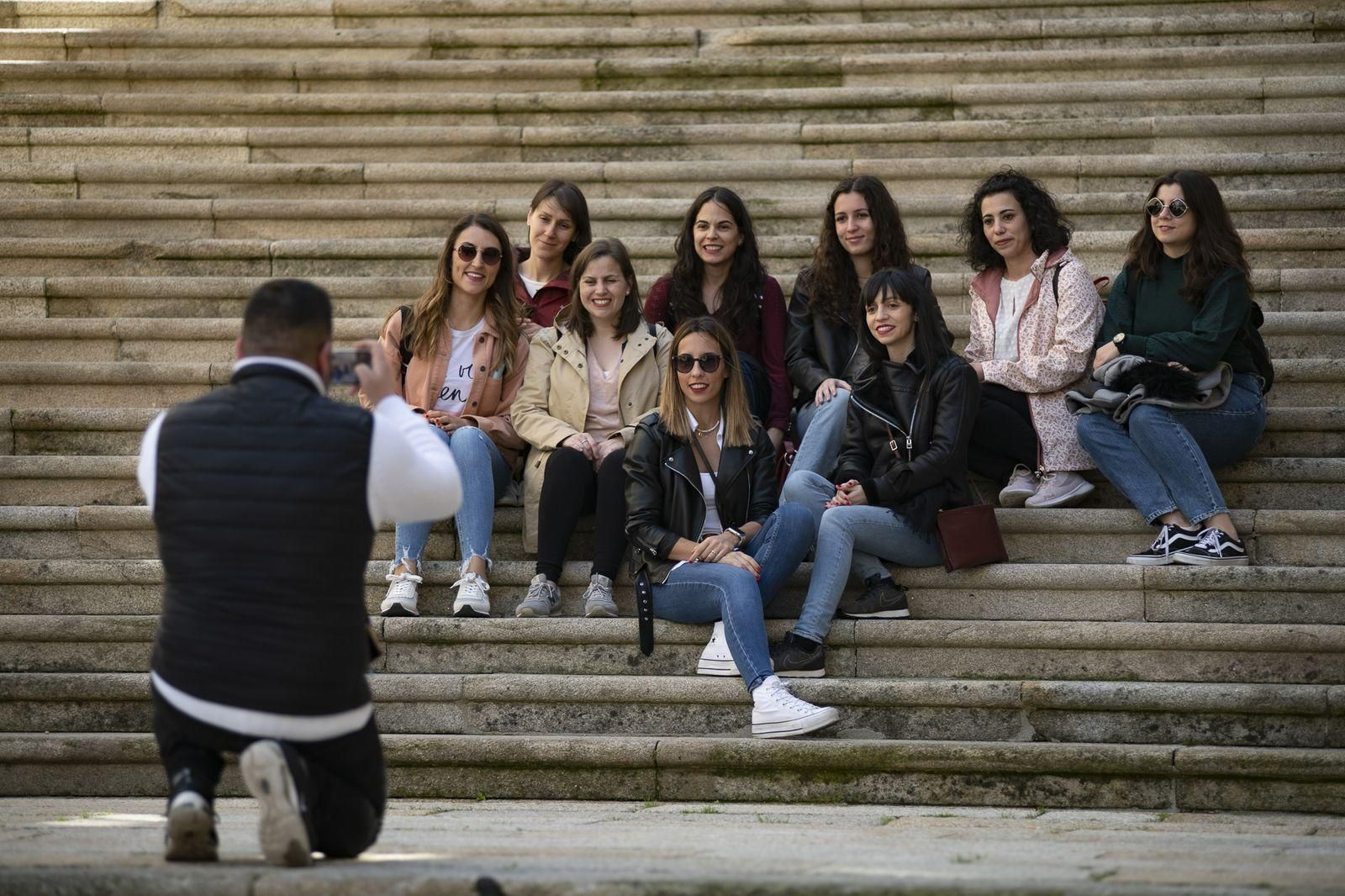 Ourense. 10/04/2022. Turistas en la ciudad en el domingo de Ramos, primer día festivo de la Semana Santa.
Foto: Xesús Fariñas
