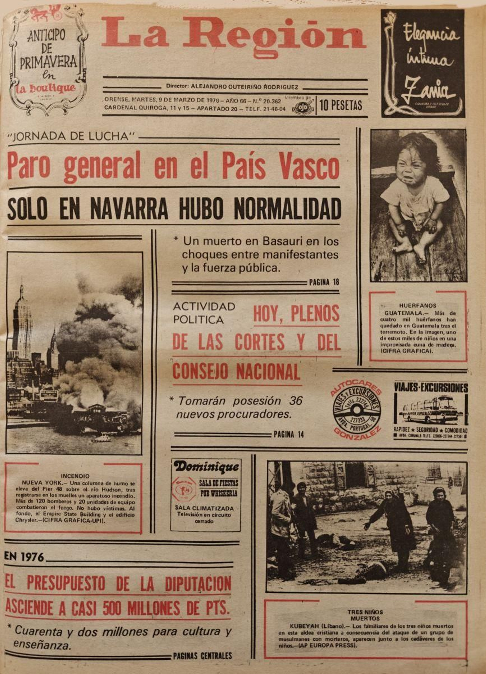 La primera 9 de marzo de 1976.