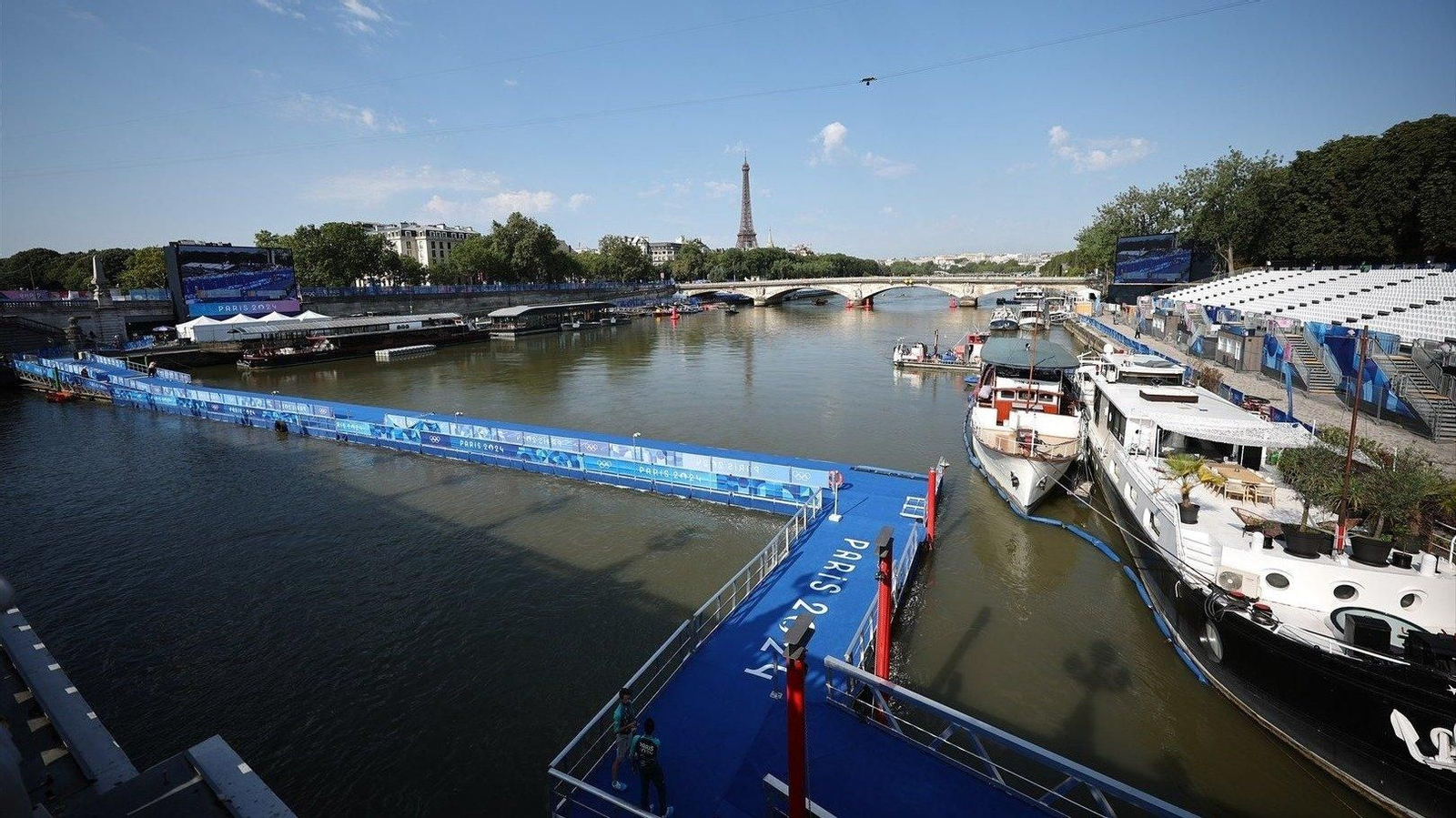 El río Sena alberga las pruebas de triatlón. // E.P.