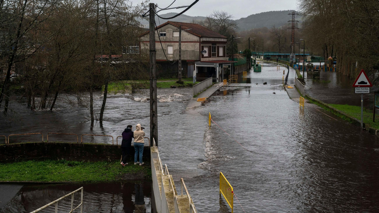 Las inundaciones de la borrasca Nils en Ribadavia.